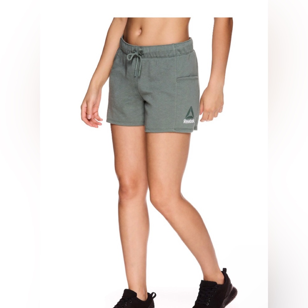 REEBOK Womens Relaxed French Terry Shorts Size XXL Pull On Hip Pockets New